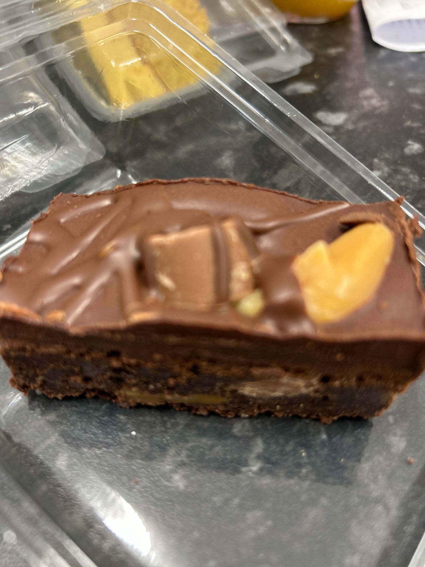 Rolo Caramel Brownie portion