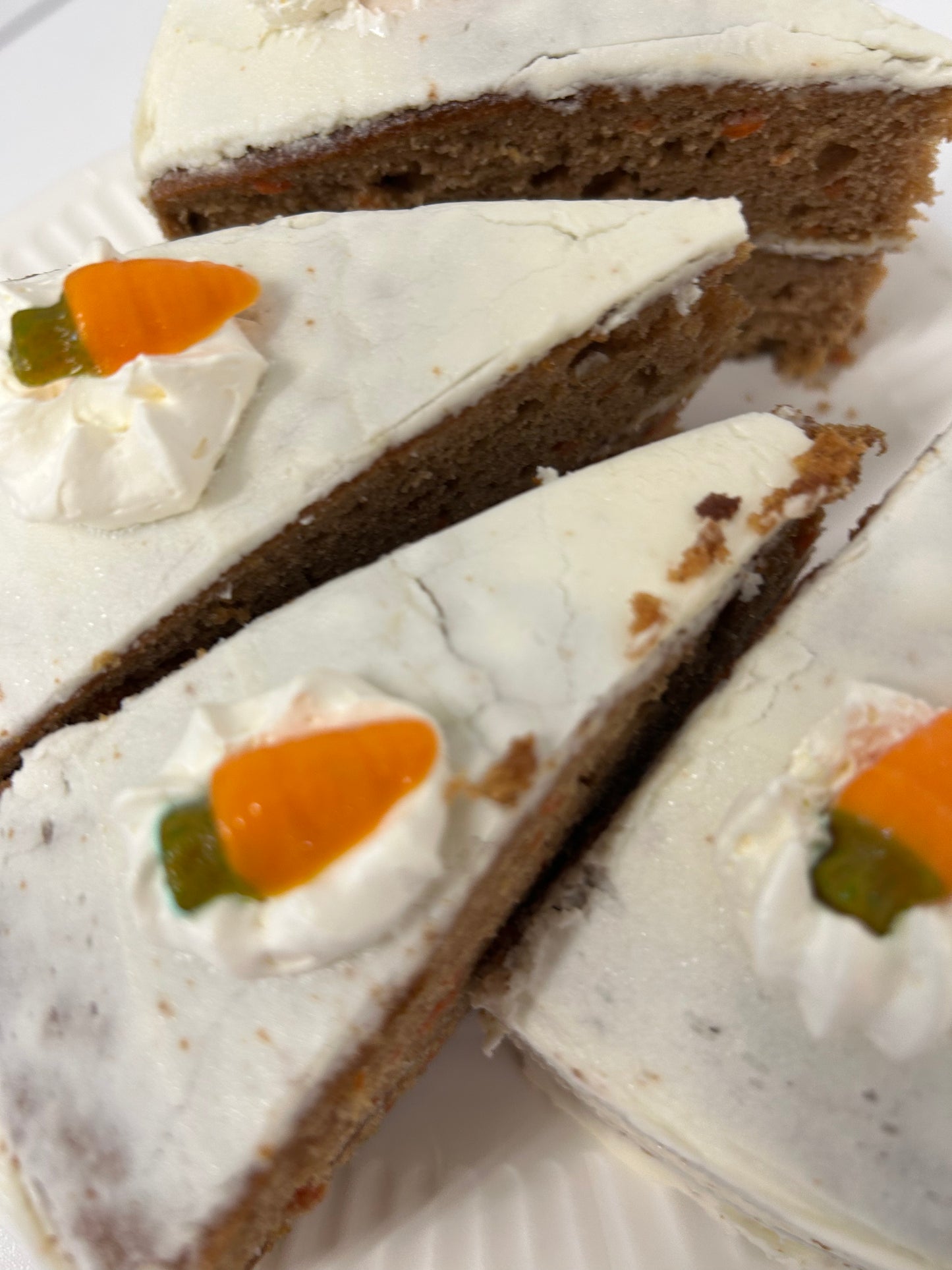 Carrot cake portion