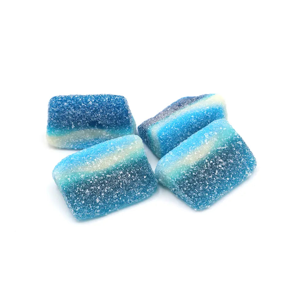 blue raspberry slices